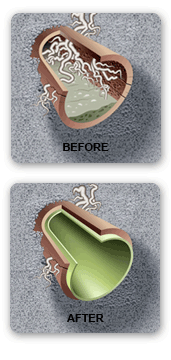 Trenchless Sewer Repair - Before and After | Barker and Sons Plumbing & Rooter