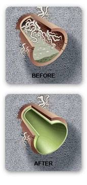 Trenchless Sewer Repair - Before and After | Barker and Sons Plumbing & Rooter