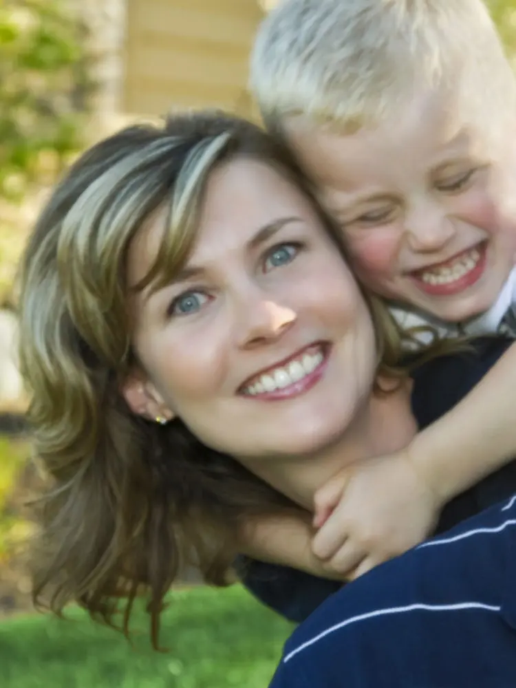 Mother and son with pipe leak