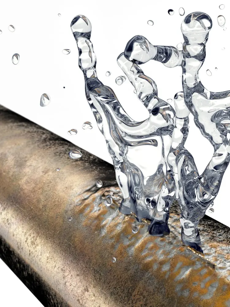 Burst pipe needing plumbing repairs