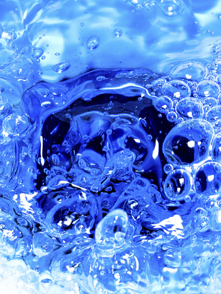 Water swirling down sink