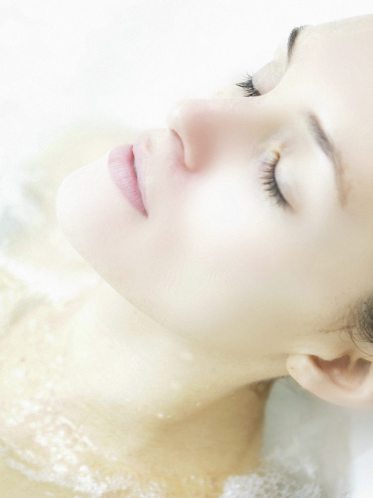 Woman bathing