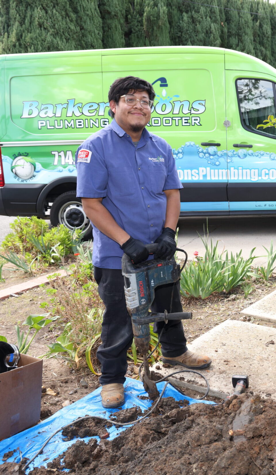 Sewer pipe repair and replacement in Orange County, CA with Barker & Sons