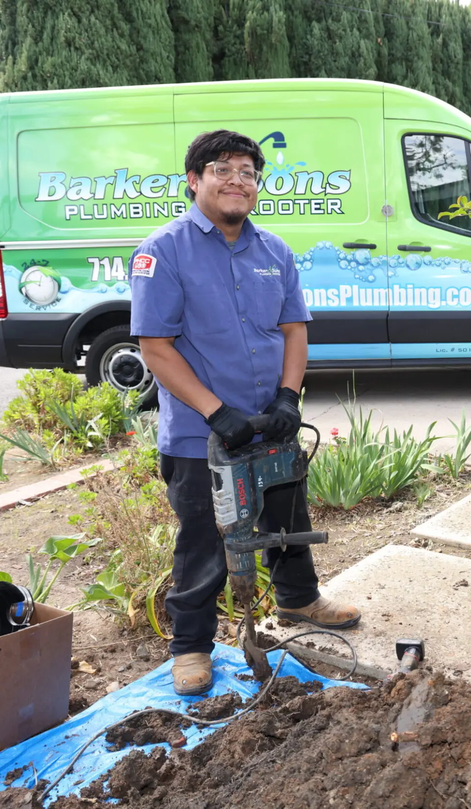 Sewer pipe repair and replacement in Orange County, CA with Barker & Sons
